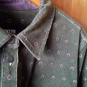 Brooklyn Industries corduroy print shirtdress